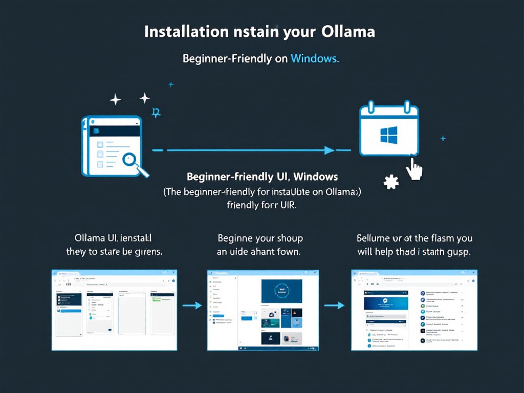 How to Install Ollama on Windows: Comprehensive Guide with Troubleshooting 2 Illustration showing Ollama installation steps on Windows